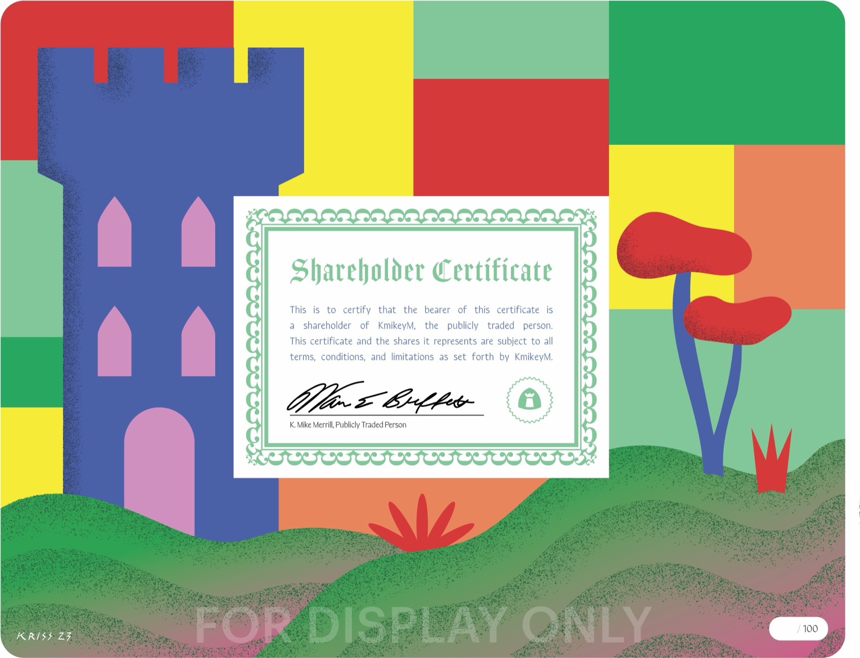Shareholder Certificate Print