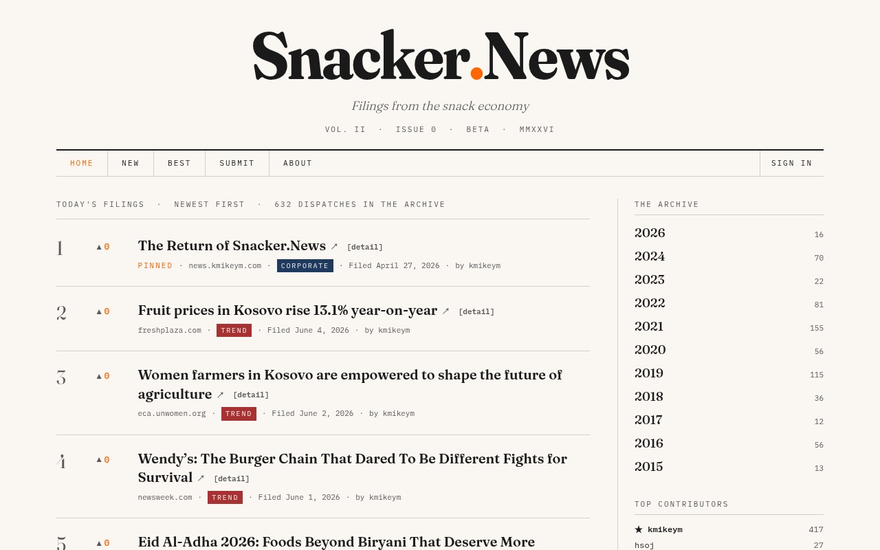 Snacker.News